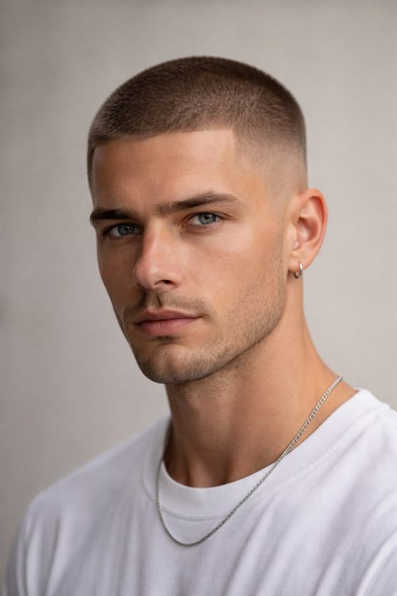 Inspiração de corte buzz cut