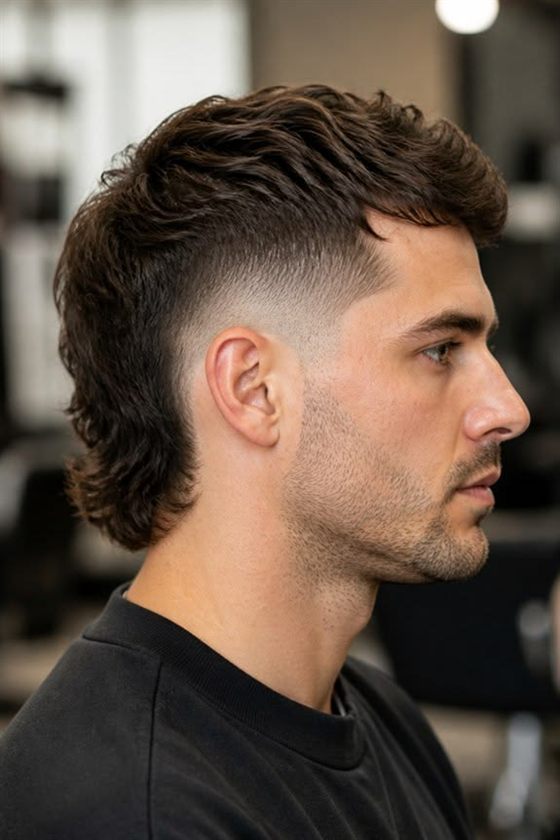 Inspiração de corte soft mullet